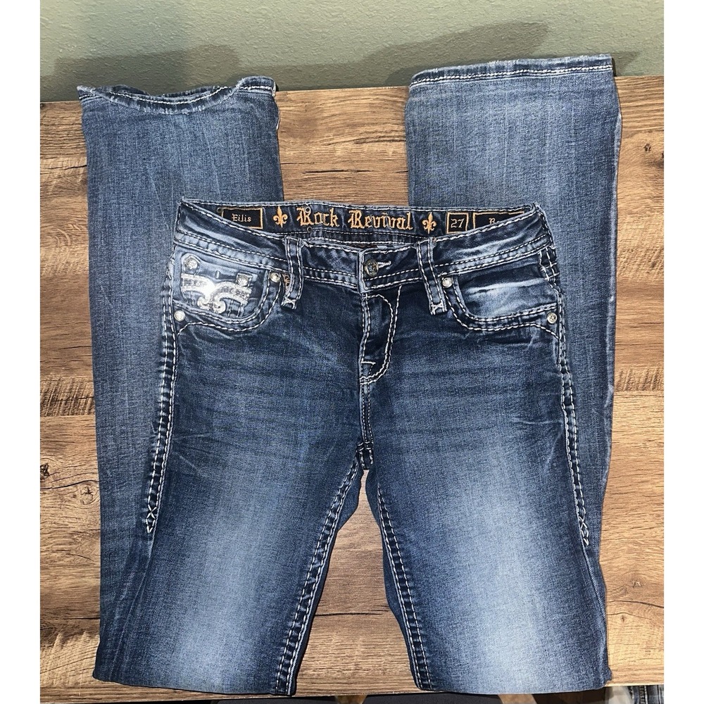 Rock revival eilis Boot Stretch jeans Women's Size 27/34 - Picture 7 of 12